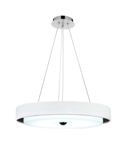 CWI Lighting Aires LED Drum Shade Pendant With Black & White Model: 7106P17-1-177
