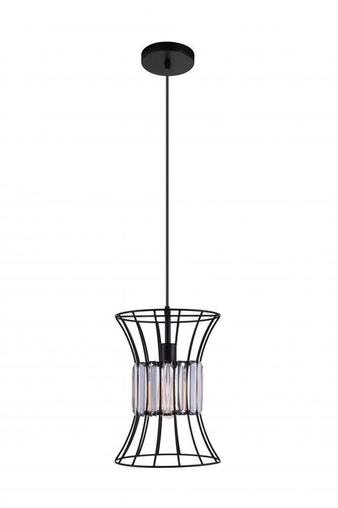 CWI Lighting Alethia 1 Light Down Pendant With Black Finish Model: 9942P10-1-101-B