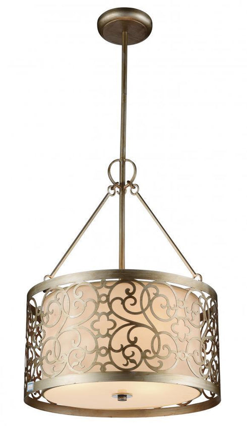 CWI Lighting Alexandra 3 Light Drum Shade Chandelier With Rubbed Model: 9832P15-3-106