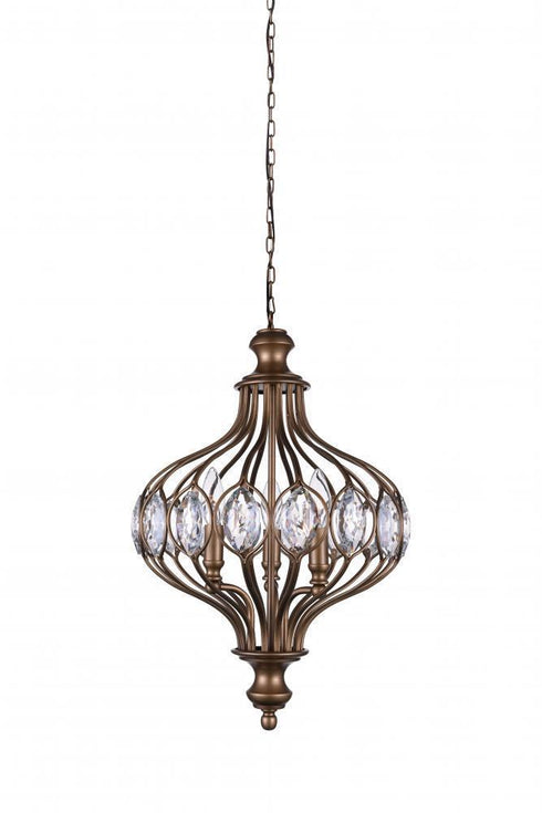 CWI Lighting Altair 6 Light Chandelier With Antique Bronze Finish Model: 9935P19-6-182