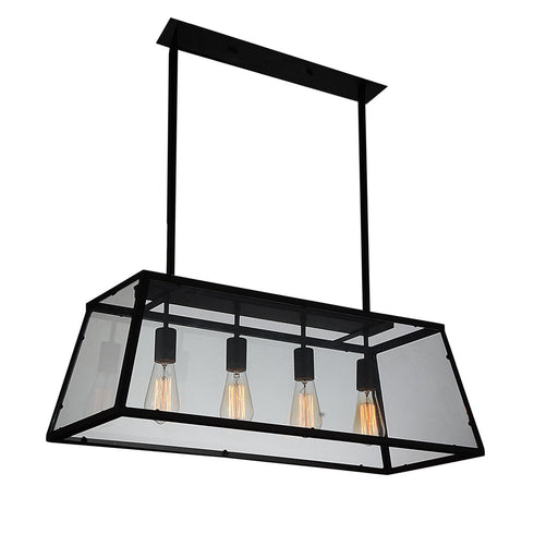 CWI Lighting Alyson 4 Light Down Chandelier With Black Finish Model: 9601P31-4-101
