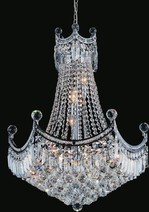 CWI Lighting Amanda 11 Light Down Chandelier With Chrome Finish Model: 8421P24C