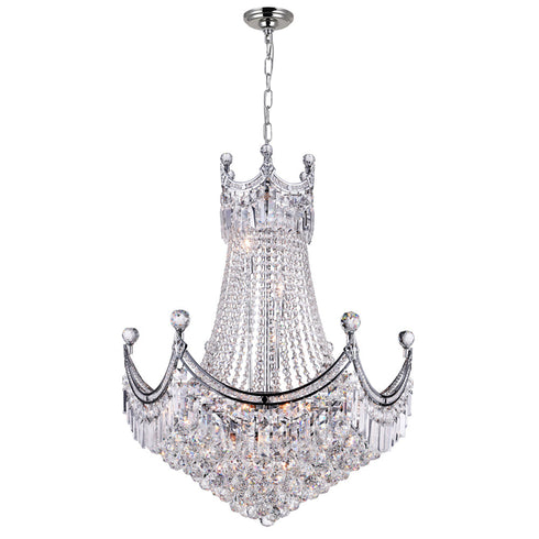 CWI Lighting Amanda 15 Light Down Chandelier With Chrome Finish Model: 8421P28C