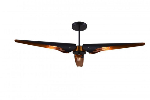 CWI Lighting Amar 3 Light Chandelier With Matte Black Finish Model: 1019P39-3-143