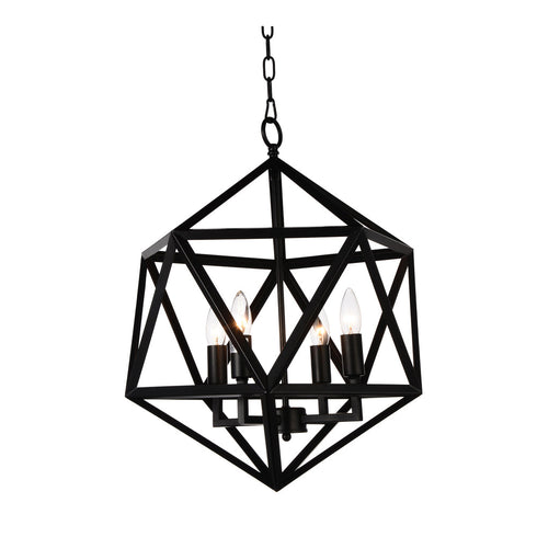 CWI Lighting Amazon 4 Light Up Pendant With Black Finish Model: 9641P20-4-101