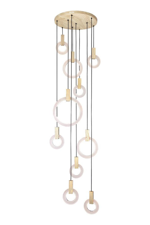 CWI Lighting Anello LED Pendant With White Oak Finish Model: 1214P32-10-236