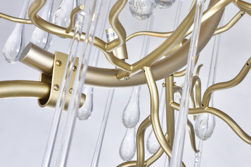 CWI Lighting Anita 12 Light Chandelier With Gold Leaf Finish Model: 1094P26-12-620
