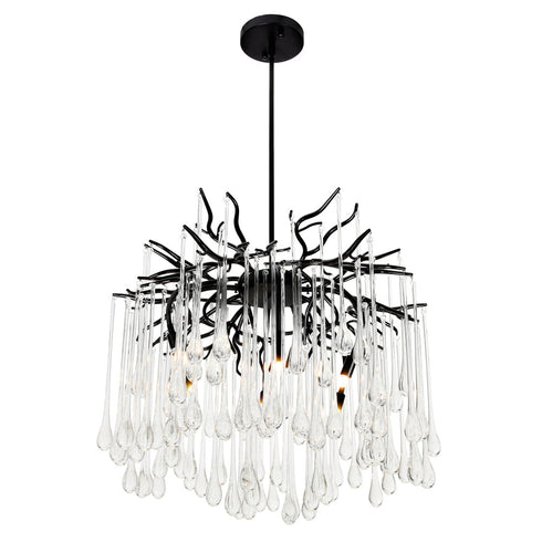 CWI Lighting Anita 6 Light Chandelier With Black Finish Model: 1094P26-6-101