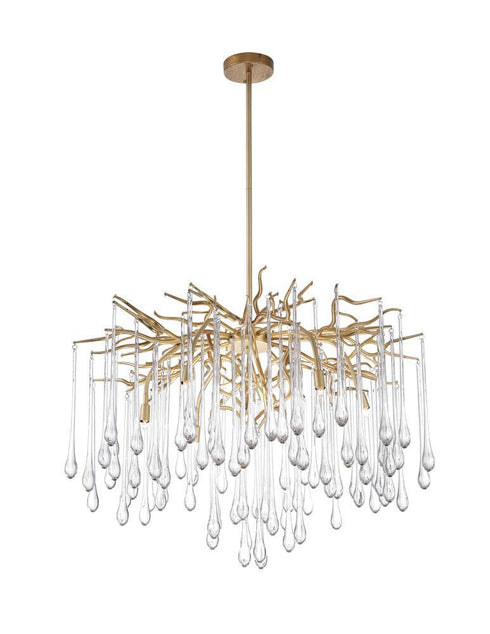 CWI Lighting Anita 6 Light Chandelier With Gold Leaf Finish Model: 1094P26-6-620
