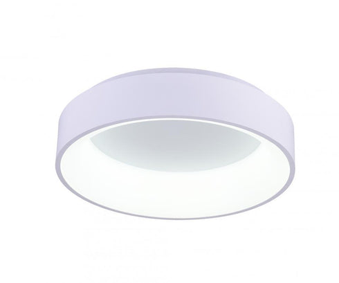 CWI Lighting Arenal LED Drum Shade Flush Mount With Gray & White Model: 7103C18-1-104