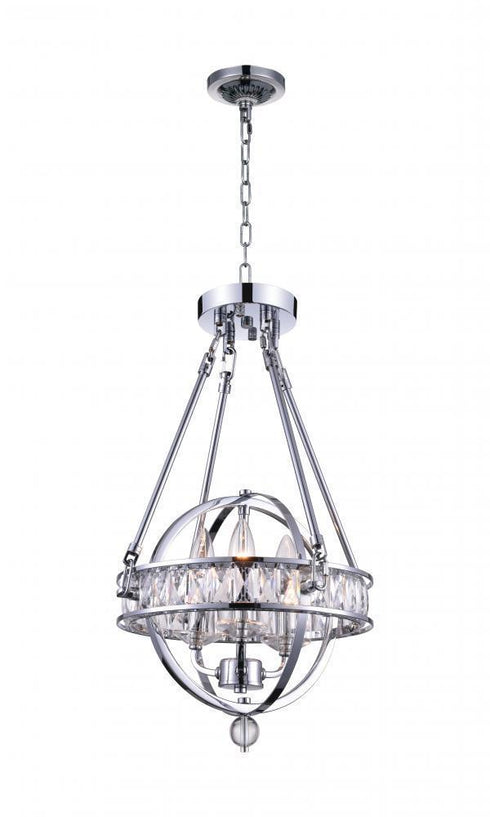 CWI Lighting Arkansas 3 Light Mini Chandelier With Chrome Finish Model: 9957P12-3-601