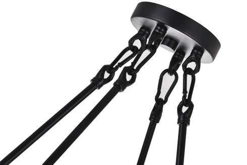 CWI Lighting Arkansas 4 Light Chandelier With Black Finish Model: 9957P20-4-101