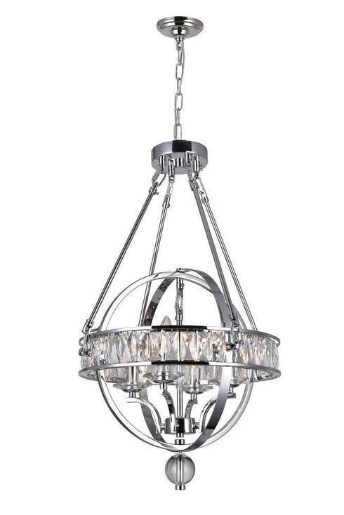 CWI Lighting Arkansas 4 Light Chandelier With Chrome Finish Model: 9957P16-4-601