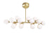 CWI Lighting Arya 16 Light Chandelier With Satin Gold Finish Model: 1020P36-16-602