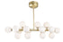 CWI Lighting Arya 16 Light Chandelier With Satin Gold Finish Model: 1020P36-16-602