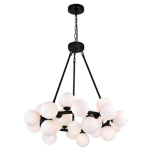 CWI Lighting Arya 25 Light Chandelier With Black Finish Model: 1020P26-25-101