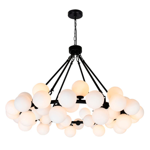 CWI Lighting Arya 45 Light Chandelier With Black Finish Model: 1020P39-45-101