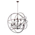 CWI Lighting Arza 12 Light Up Chandelier With Brown Finish Model: 5464P40DB-12