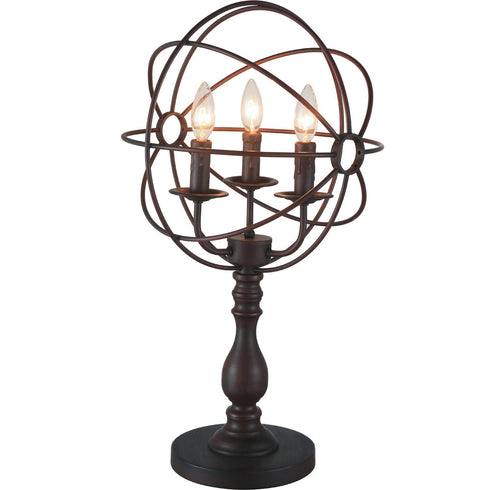 CWI Lighting Arza 3 Light Table Lamp With Brown Finish Model: 5464T14DB-3