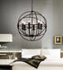 CWI Lighting Arza 6 Light Up Chandelier With Brown Finish Model: 5464P18DB