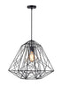CWI Lighting Bagheera 1 Light Down Pendant With Black Finish Model: 9625P20-1-101