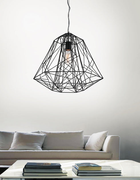 CWI Lighting Bagheera 1 Light Down Pendant With Black Finish Model: 9625P20-1-101