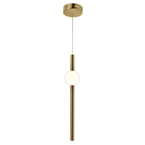 CWI Lighting Baton LED Mini Pendant With Brass Finish Model: 1208P6-1-625