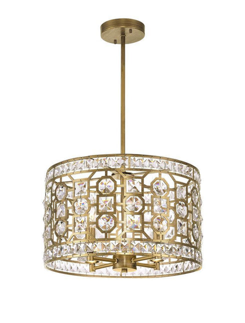 CWI Lighting Belinda 4 Light Chandelier With Champagne Finish Model: 1026P16-4-193