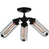 CWI Lighting Benji 3 Light Flush Mount With Black Finish Model: 9624C23-3-101