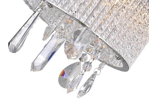 CWI Lighting Benson 2 Light Drum Shade Mini Pendant With Chrome Model: 5562P8C CLEAR