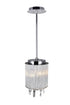CWI Lighting Benson 2 Light Drum Shade Mini Pendant With Chrome Model: 5562P8C CLEAR