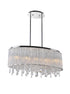 CWI Lighting Benson 5 Light Drum Shade Chandelier With Chrome Model: 5562P26C-O CLEAR