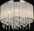 CWI Lighting Benson 6 Light Drum Shade Flush Mount With Chrome Model: 5562C16C CLEAR