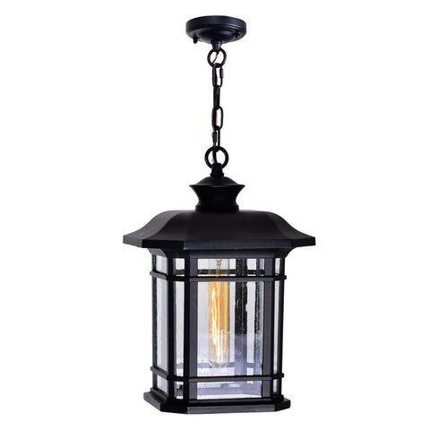 CWI Lighting Blackburn 1 Light Outdoor Black Pendant Model: 0411P9-1-101