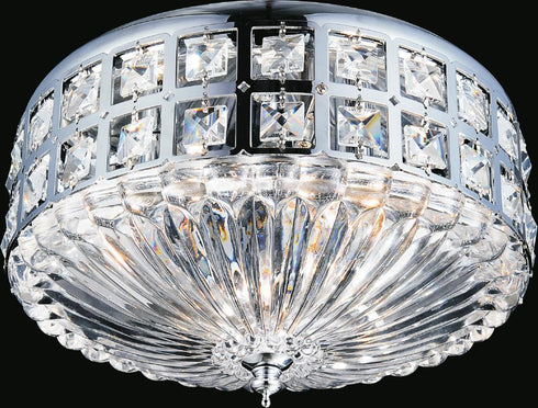 CWI Lighting Bloome 4 Light Bowl Flush Mount With Chrome Finish Model: 5039C13C