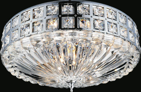 CWI Lighting Bloome 6 Light Bowl Flush Mount With Chrome Finish Model: 5039C17C