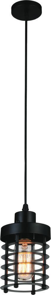 CWI Lighting Bray 1 Light Down Mini Pendant With Black Finish Model: 9607P4-1-101