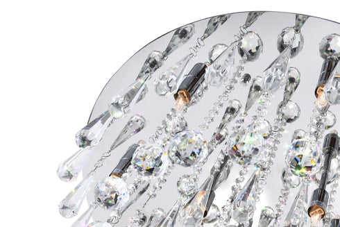 CWI Lighting Brianna 12 Light Flush Mount With Chrome Finish Model: 5035C24C-R