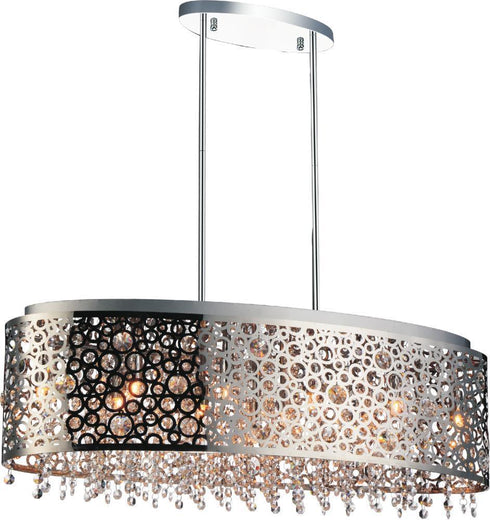 CWI Lighting Bubbles 11 Light Drum Shade Chandelier With Chrome Model: 5536P30ST-O
