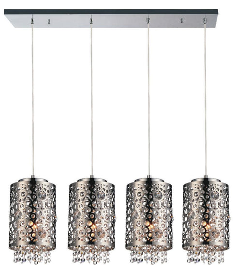CWI Lighting Bubbles 4 Light Multi Light Pendant With Chrome Model: 5536P40ST-RC