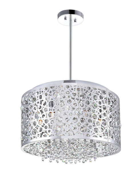 CWI Lighting Bubbles 6 Light Drum Shade Chandelier With Chrome Model: 5536P16ST