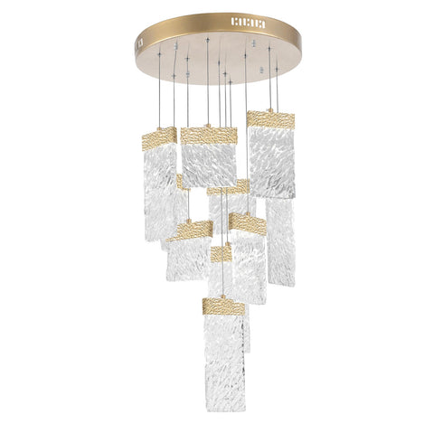 CWI Lighting Carolina LED Chandelier With Gold Leaf Finish Model: 1090P20-10-620