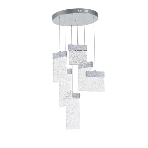 CWI Lighting Carolina LED Chandelier With Pewter Finish Model: 1090P16-6-269