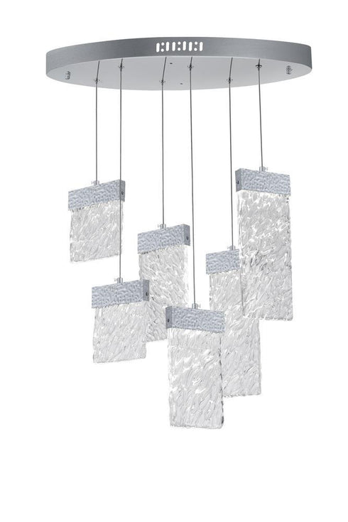 CWI Lighting Carolina LED Chandelier With Pewter Finish Model: 1090P24-6-269-O