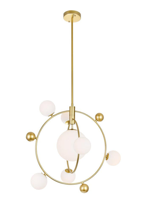 CWI Lighting Celeste 8 Light Chandelier With Medallion Gold Finish Model: 1212P22-8-169