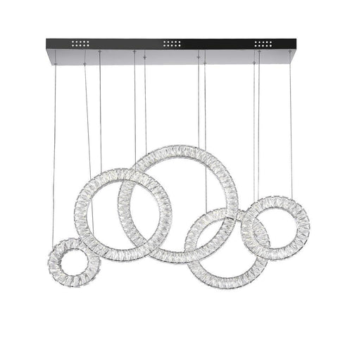 CWI Lighting Celina LED Chandelier With Chrome Finish Model: 1046P43-5-601-RC