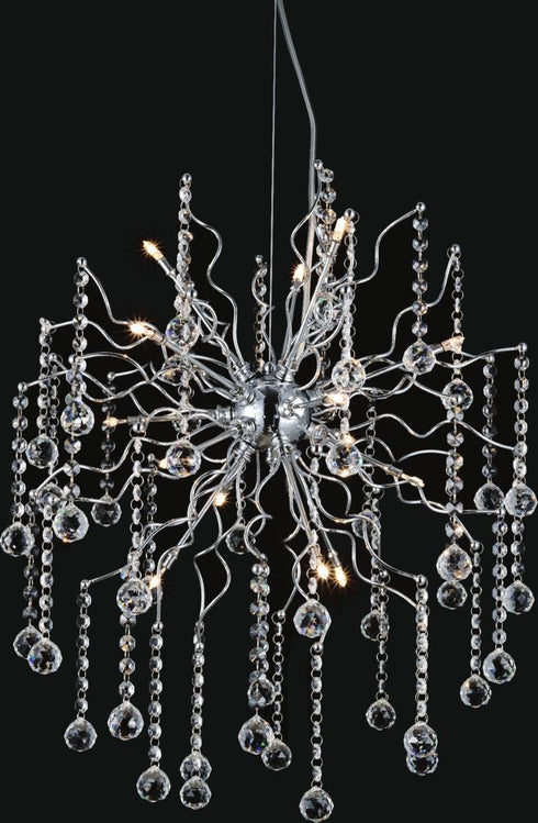 CWI Lighting Cherry Blossom 15 Light Chandelier With Chrome Finish Model: 5066P20C