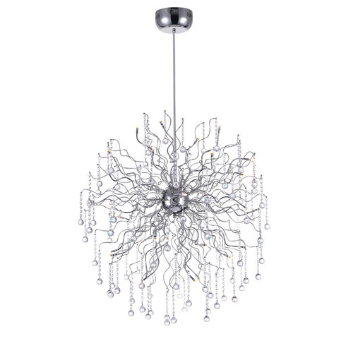 CWI Lighting Cherry Blossom 32 Light Chandelier With Chrome Finish Model: 5066P35C