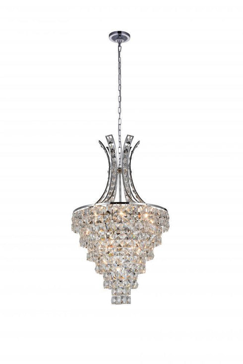 CWI Lighting Chique 9 Light Chandelier With Chrome Finish Model: 5685P16C