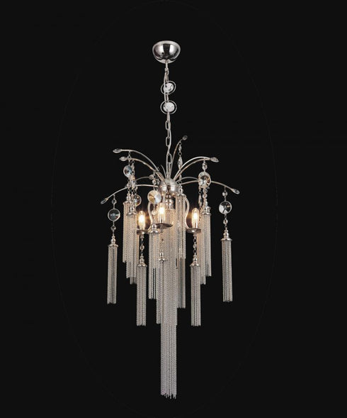CWI Lighting Chloe 5 Light Down Chandelier With Chrome Finish Model: 5622P18C